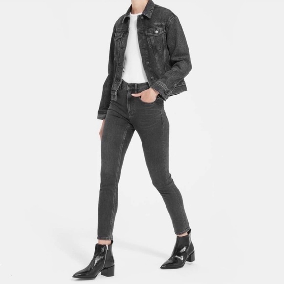 EVERLANE Gray Washed Skinny Jeans - Picture 1 of 6